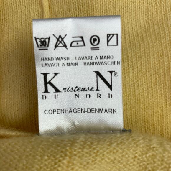 KRISTENSEN DU NORD Size 2 Yellow Cashmere Knit Cropped Casual Top - Picture 5 of 5